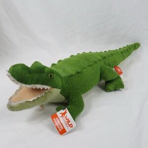 Wild Republic Cuddlekins‎ Green Alligator Crocodile Plush 23" Realistic Zoo